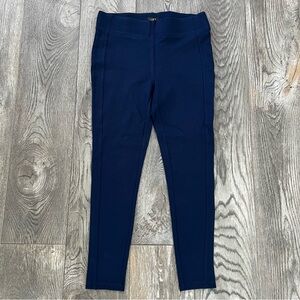 ANN TAYLOR LOFT NWT Ponte Knit Pull On Ankle Pants Navy Blue Size M